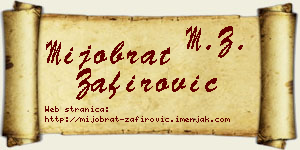 Mijobrat Zafirović vizit kartica